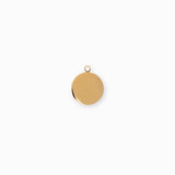 Pendentif médaille lune martelée 12mm