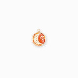 Pendentif médaille lune martelée 12mm
