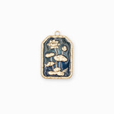 Pendentif médaille lotus lake 23x17mm