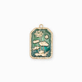 Pendentif médaille lotus lake 23x17mm