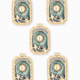 Pendentif médaille Apollo 24x18mm - Doré