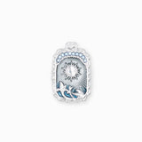 Pendentif médaille Apollo 24x18mm - Rhodié