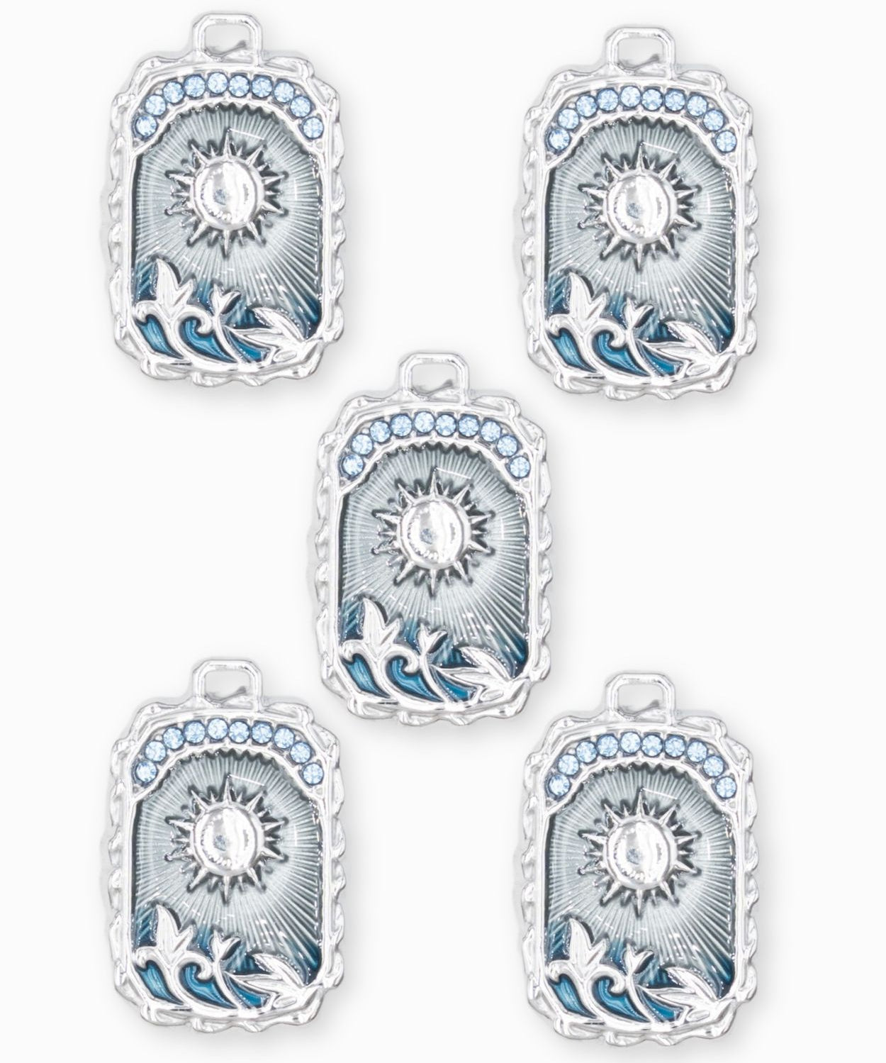 Pendentif médaille Apollo 24x18mm - Rhodié