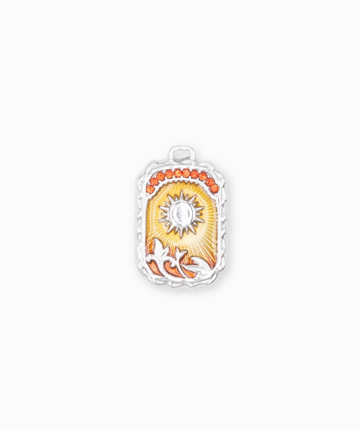 Pendentif médaille Apollo 24x18mm - Rhodié