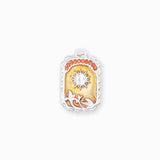 Pendentif médaille Apollo 24x18mm - Rhodié