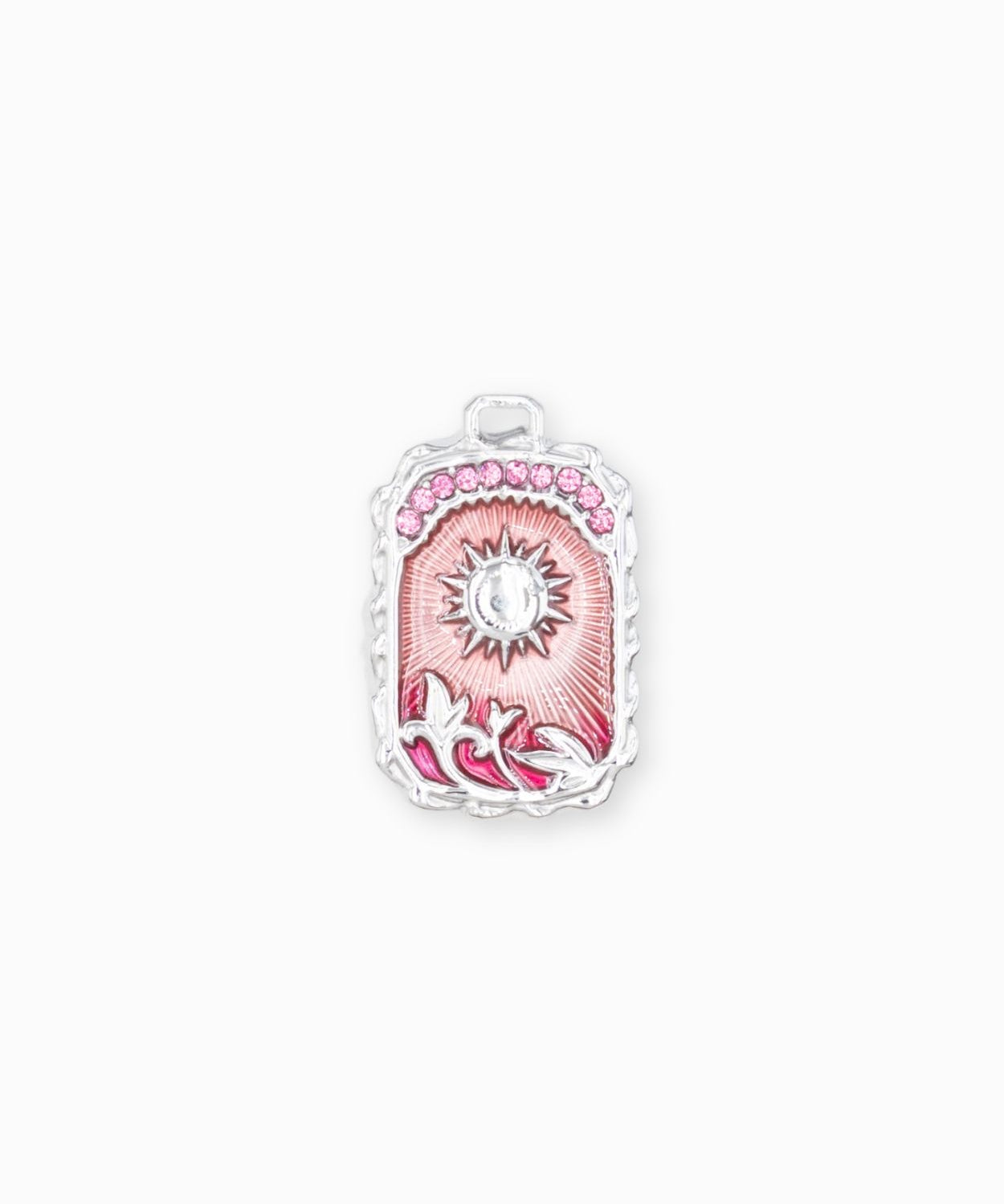 Pendentif médaille Apollo 24x18mm - Rhodié