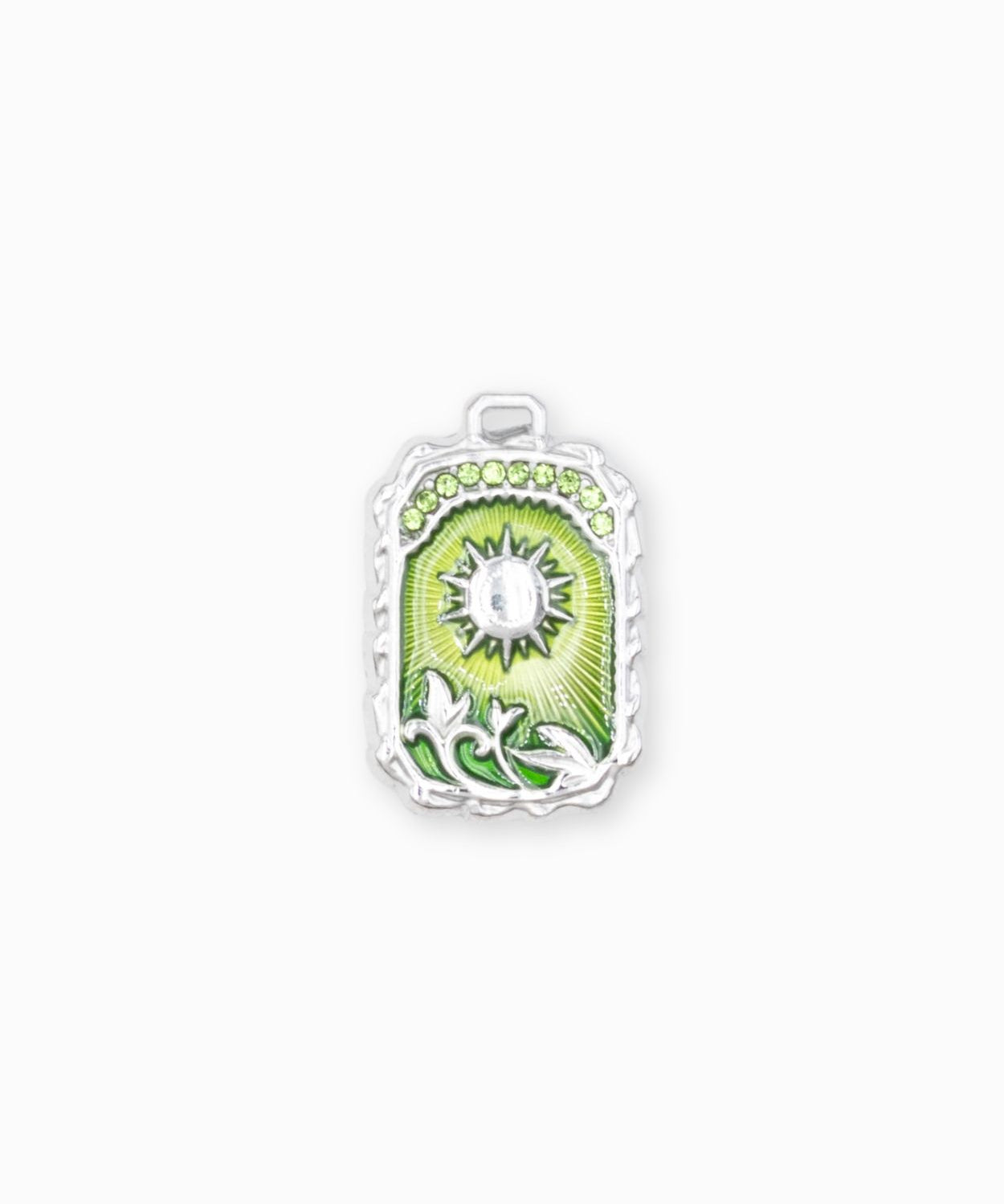 Pendentif médaille Apollo 24x18mm - Rhodié