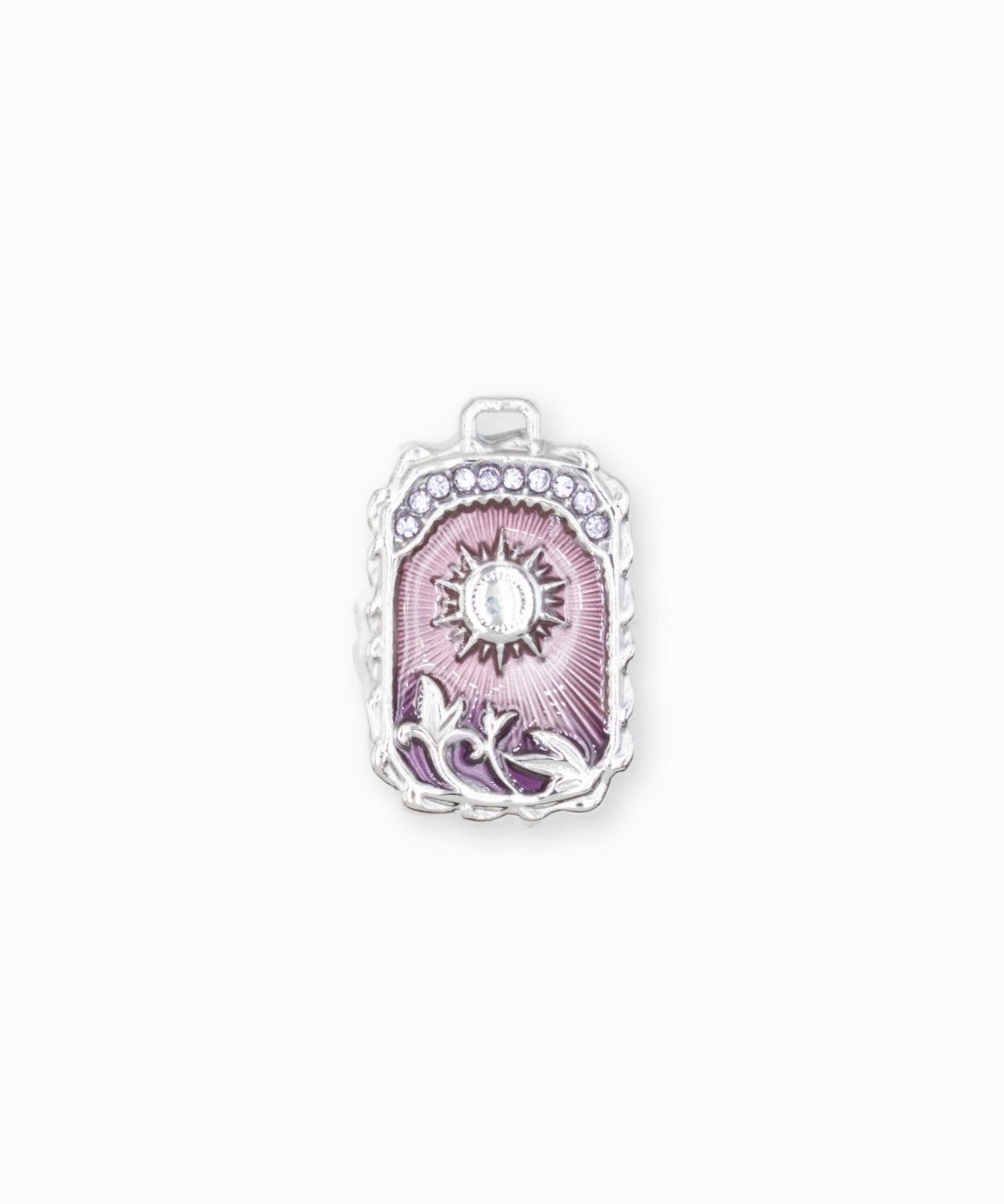 Pendentif médaille Apollo 24x18mm - Rhodié