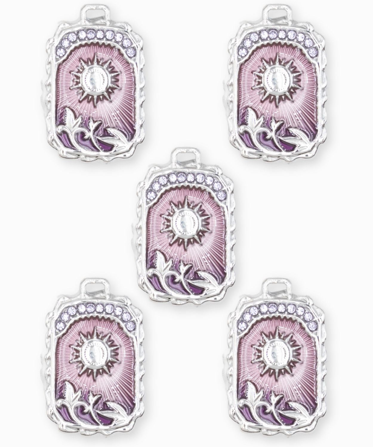 Pendentif médaille Apollo 24x18mm - Rhodié