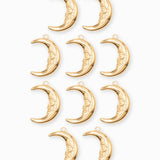 Pendentif lune visage 18x14mm