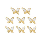 Intercalaire papillon strass nacre 12x15mm