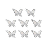 Intercalaire papillon strass nacre 12x15mm
