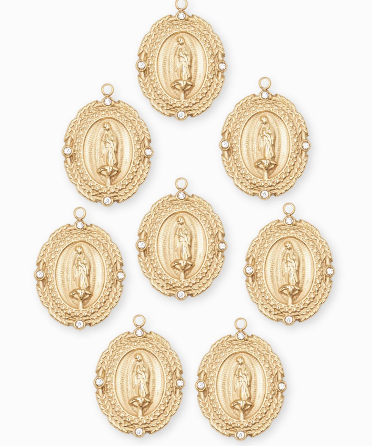 Pendentif vierge marie 10.5x17.5mm