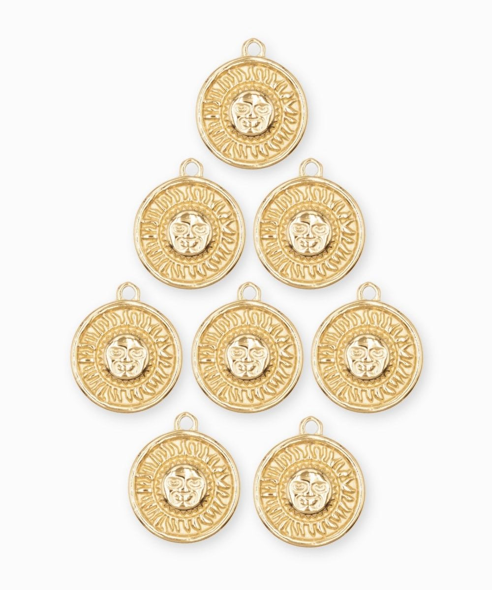 Pendentif médaille soleil 15mm