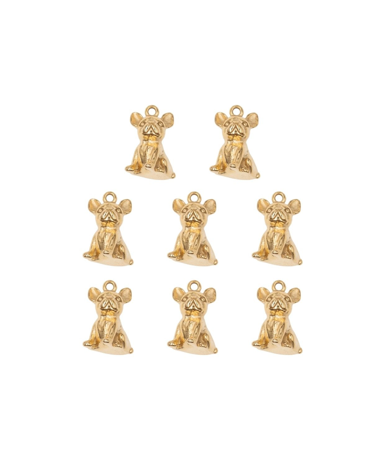 Pendentif chien bouledogue français 14x11mm