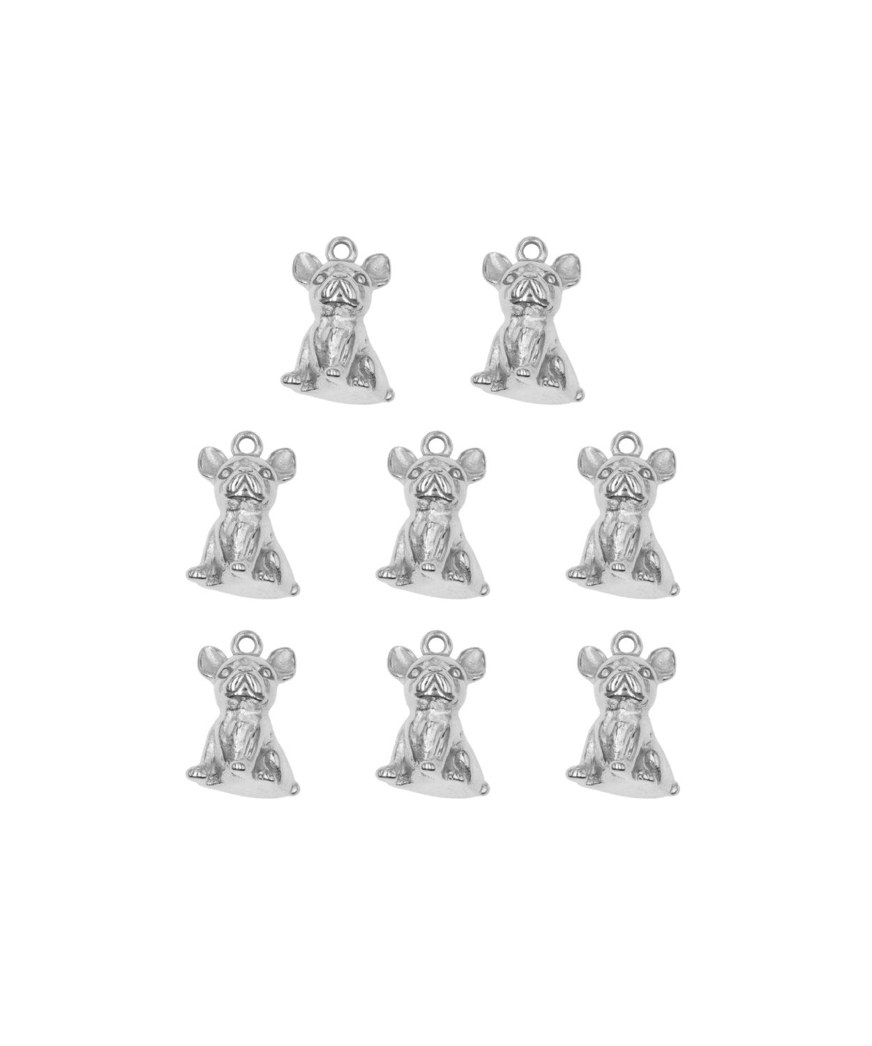 Pendentif chien bouledogue français 14x11mm