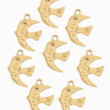 Pendentif hirondelle 17x16mm