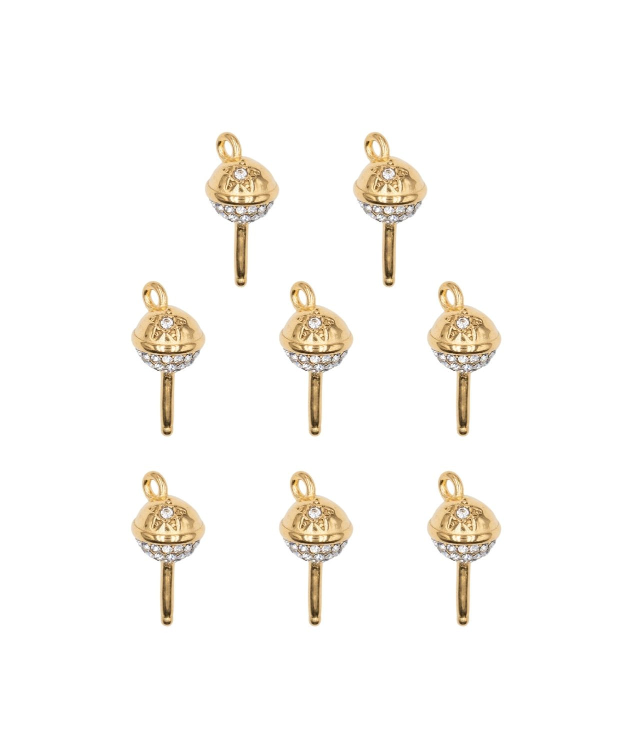 Pendentif sucette strass 18x10mm