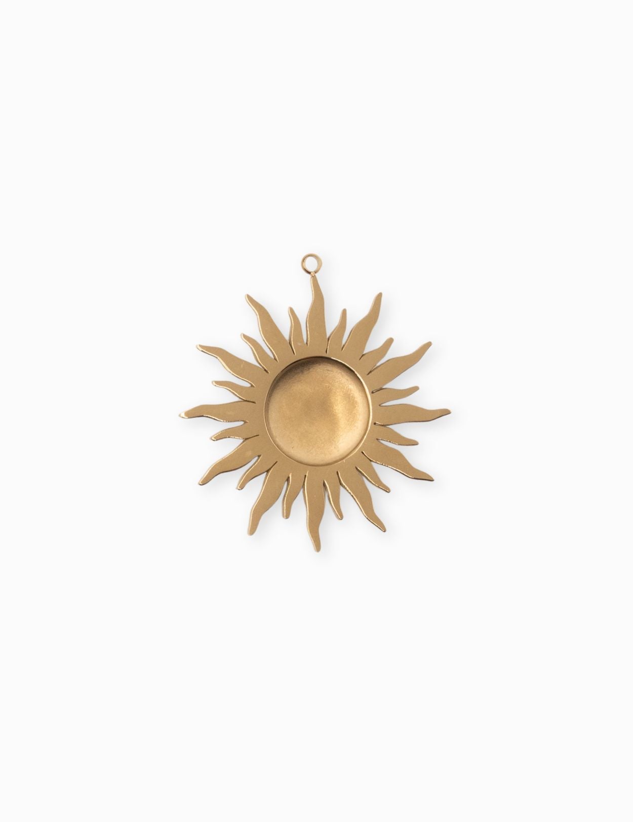 Pendentif Soleil en Quartz Rose acier inoxydable Pendentif Soleil en Quartz Rose acier inoxydable