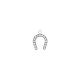 Pendentif fer à cheval strass 11x10mm