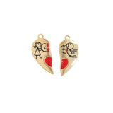 Pendentif coeur aimant 18x10mm