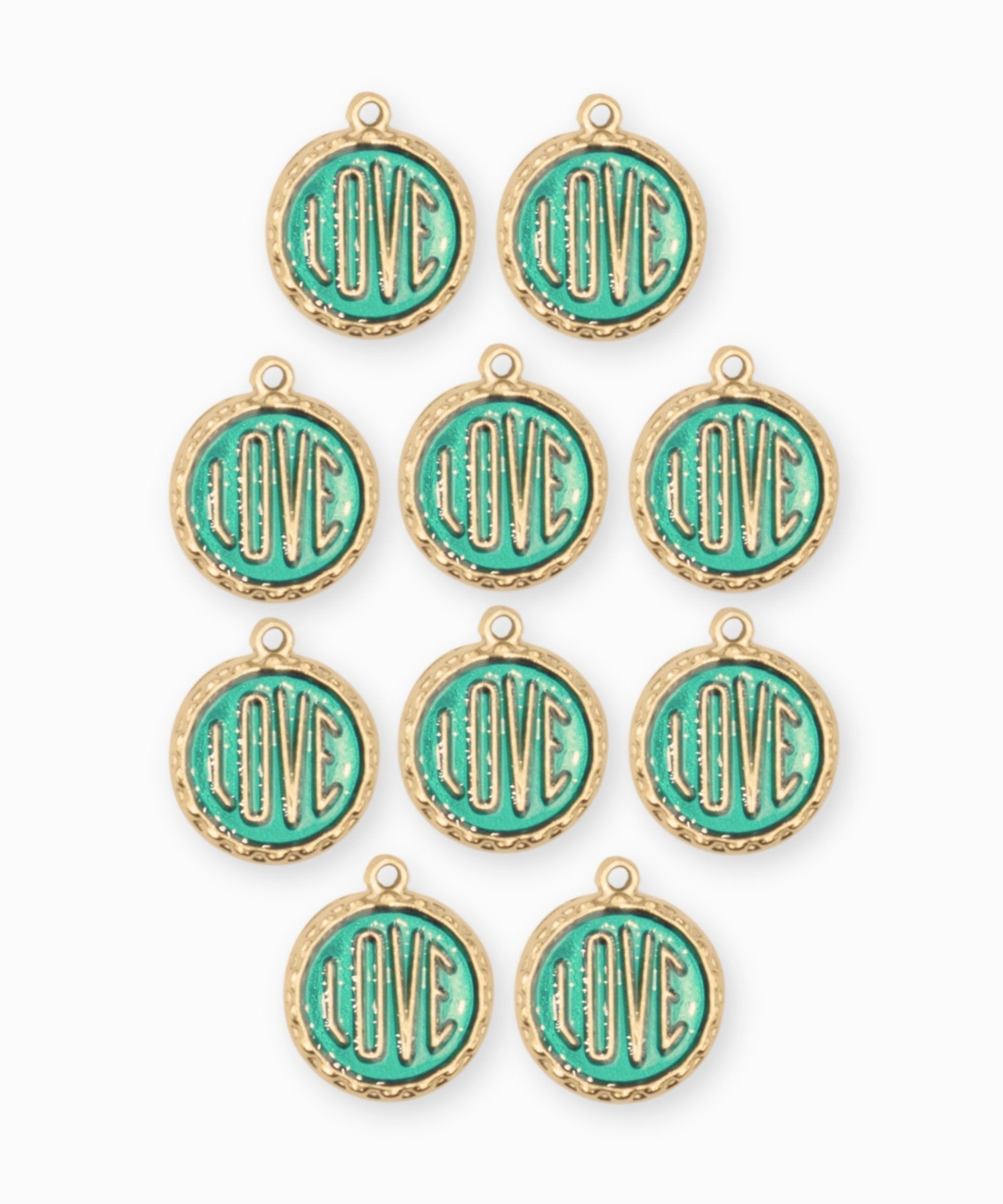 Pendentif médaille love 12mm