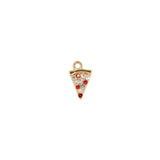 Pendentif pizza strass 12x9mm