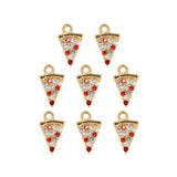 Pendentif pizza strass 12x9mm