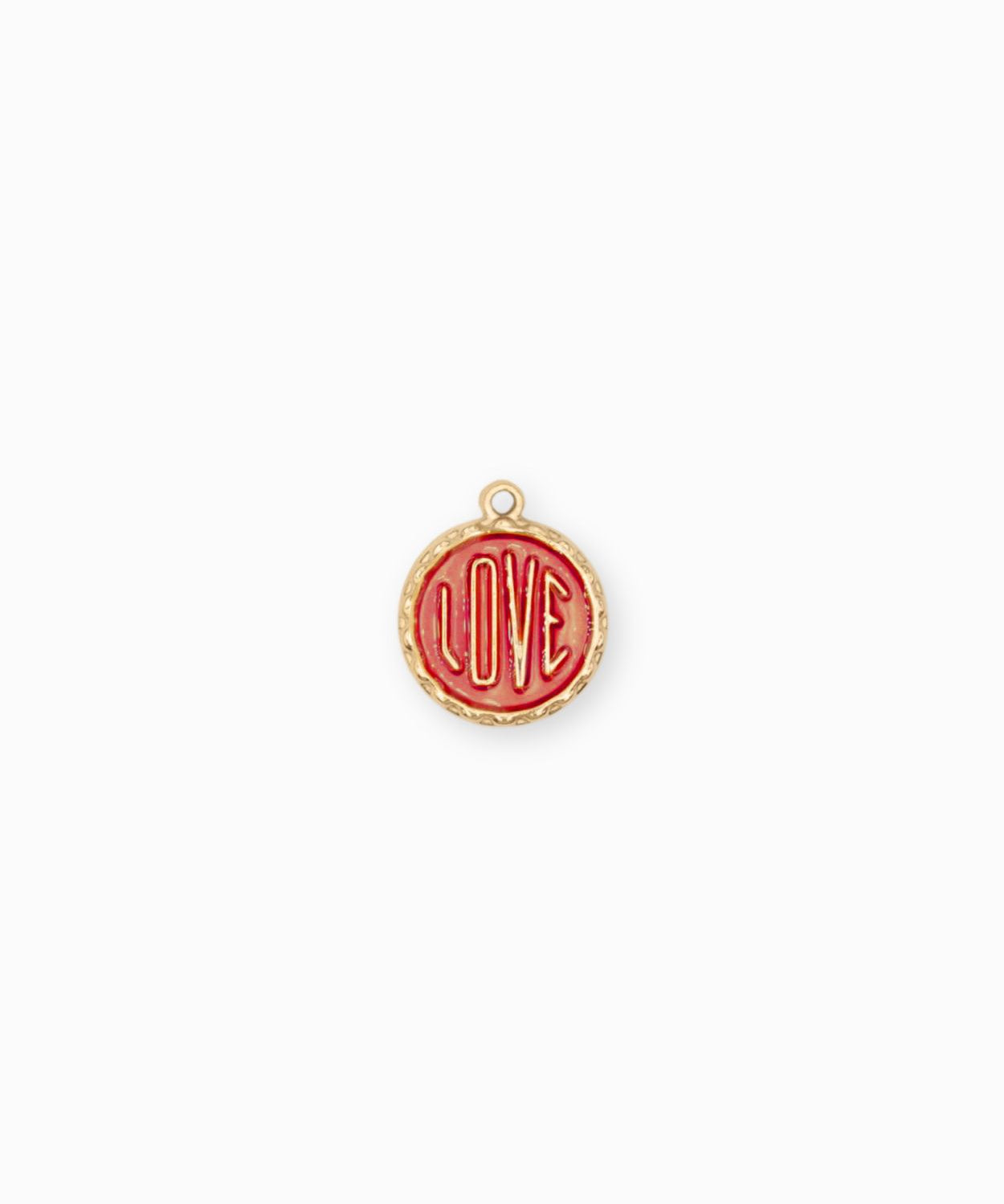 Pendentif médaille love 12mm