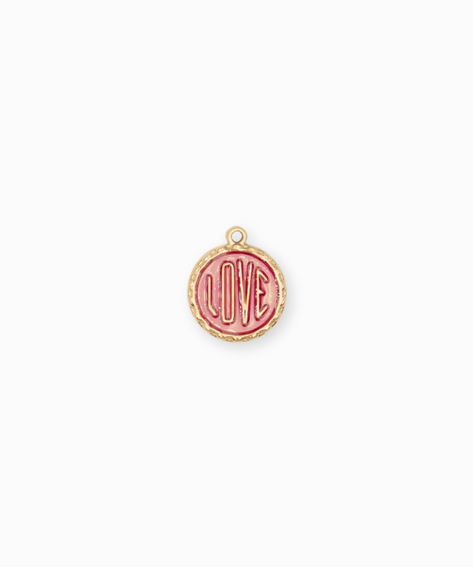 Pendentif médaille love 12mm