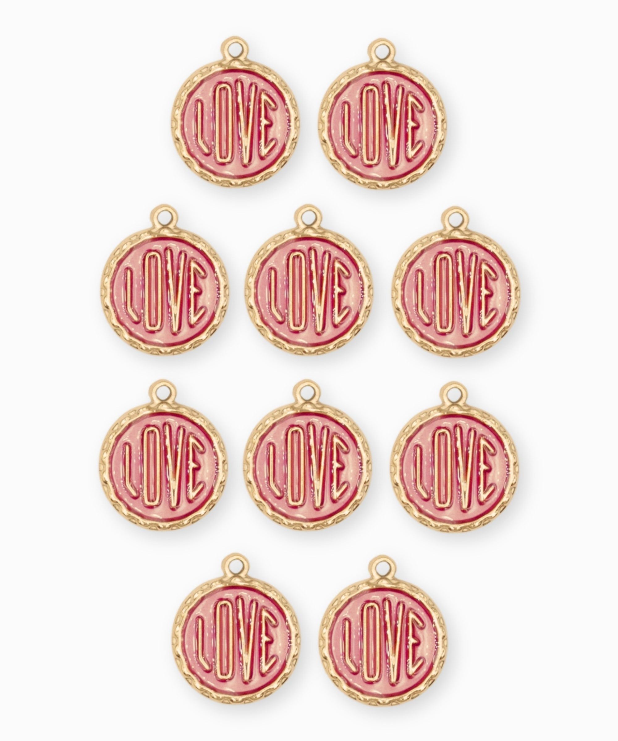 Pendentif médaille love 12mm