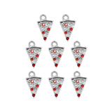 Pendentif pizza strass 12x9mm