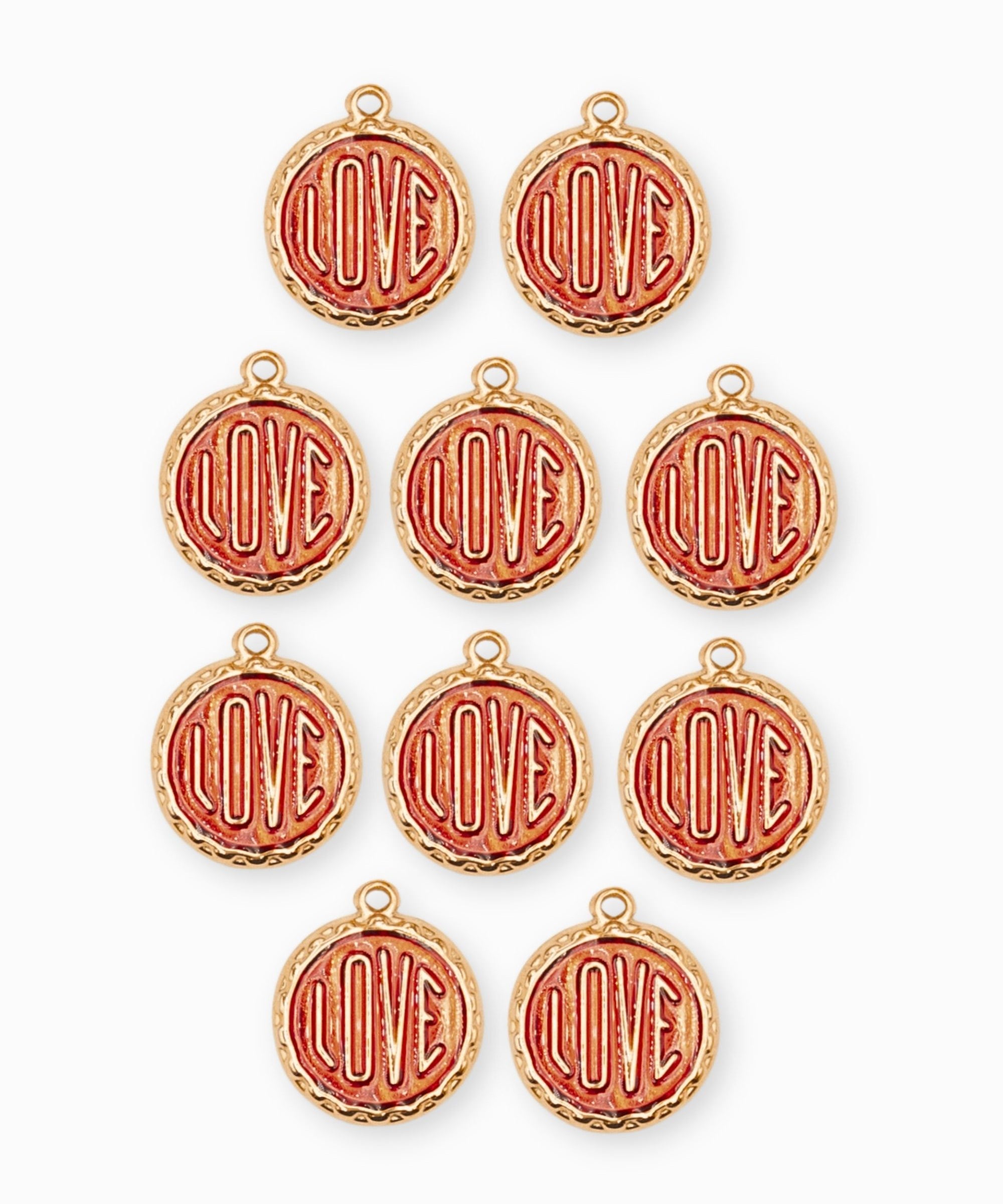 Pendentif médaille love 12mm