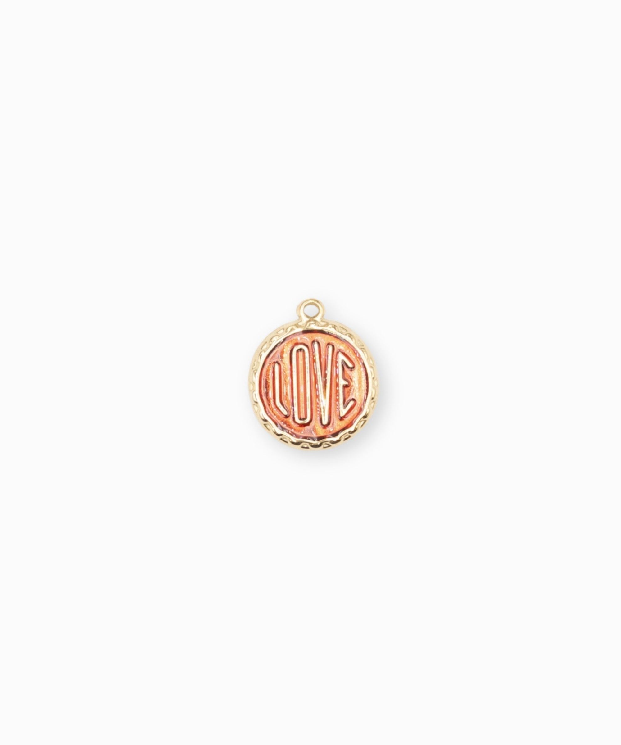 Pendentif médaille love 12mm