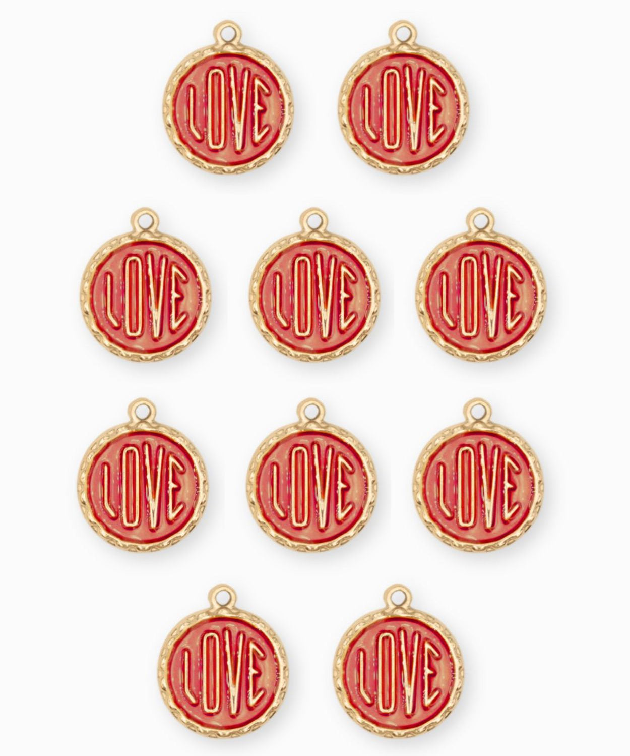 Pendentif médaille love 12mm