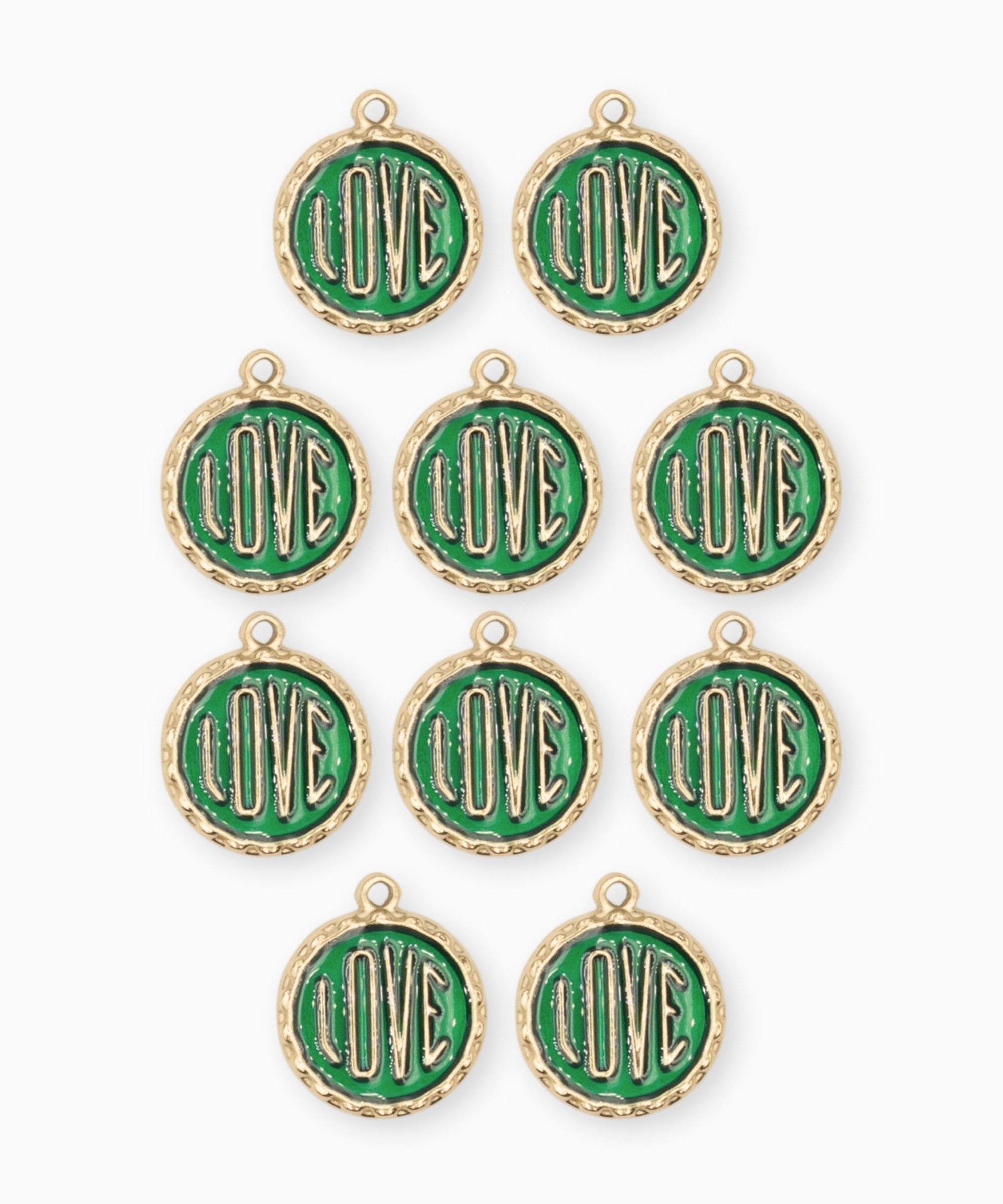 Pendentif médaille love 12mm