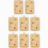 Pendentif médaille rectangle Attrape-Lune 18x12mm