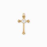 Pendentif croix gothique strass 28x18mm