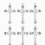 Pendentif croix gothique strass 28x18mm