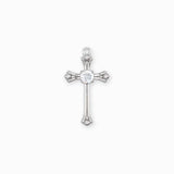 Pendentif croix gothique strass 28x18mm