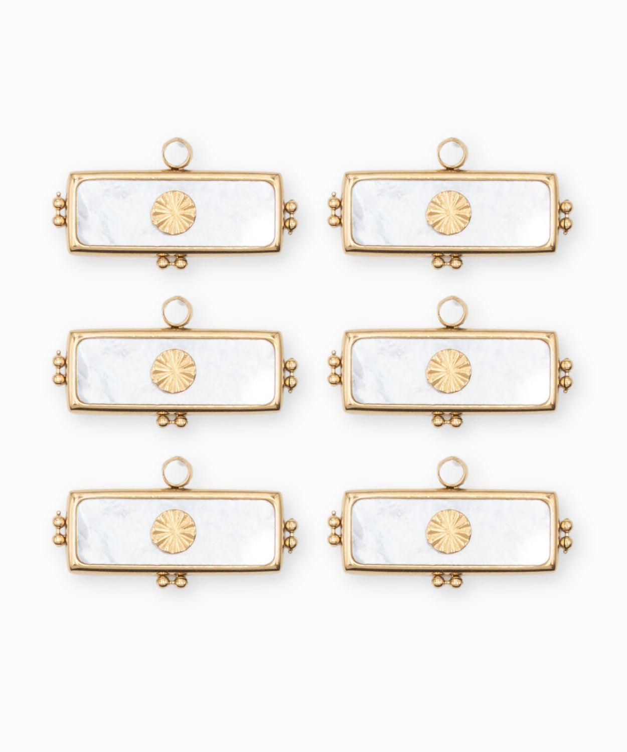 Pendentif rectangle pierre fine 9x22.50mm