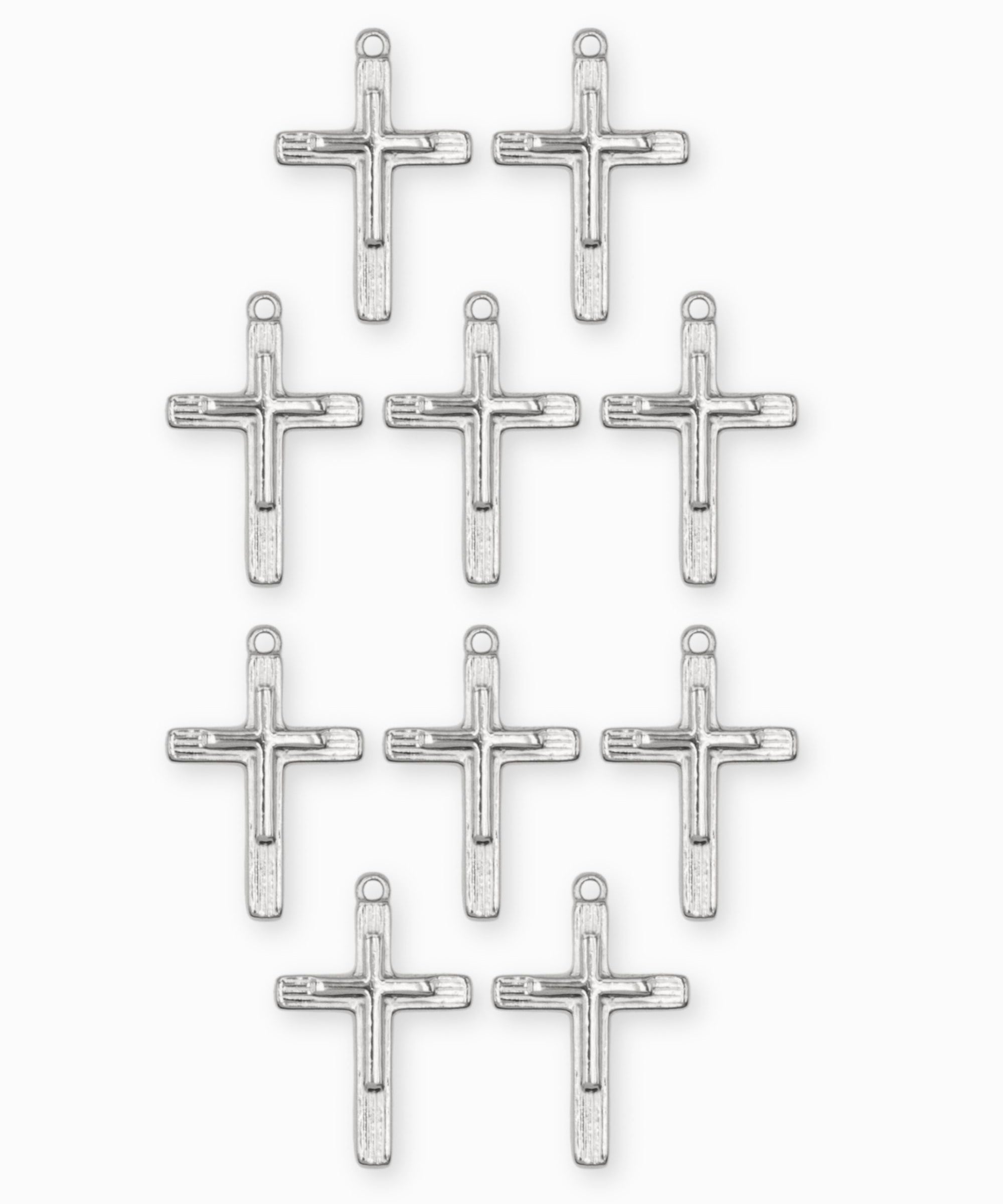 Pendentif double croix 17.50x13mm