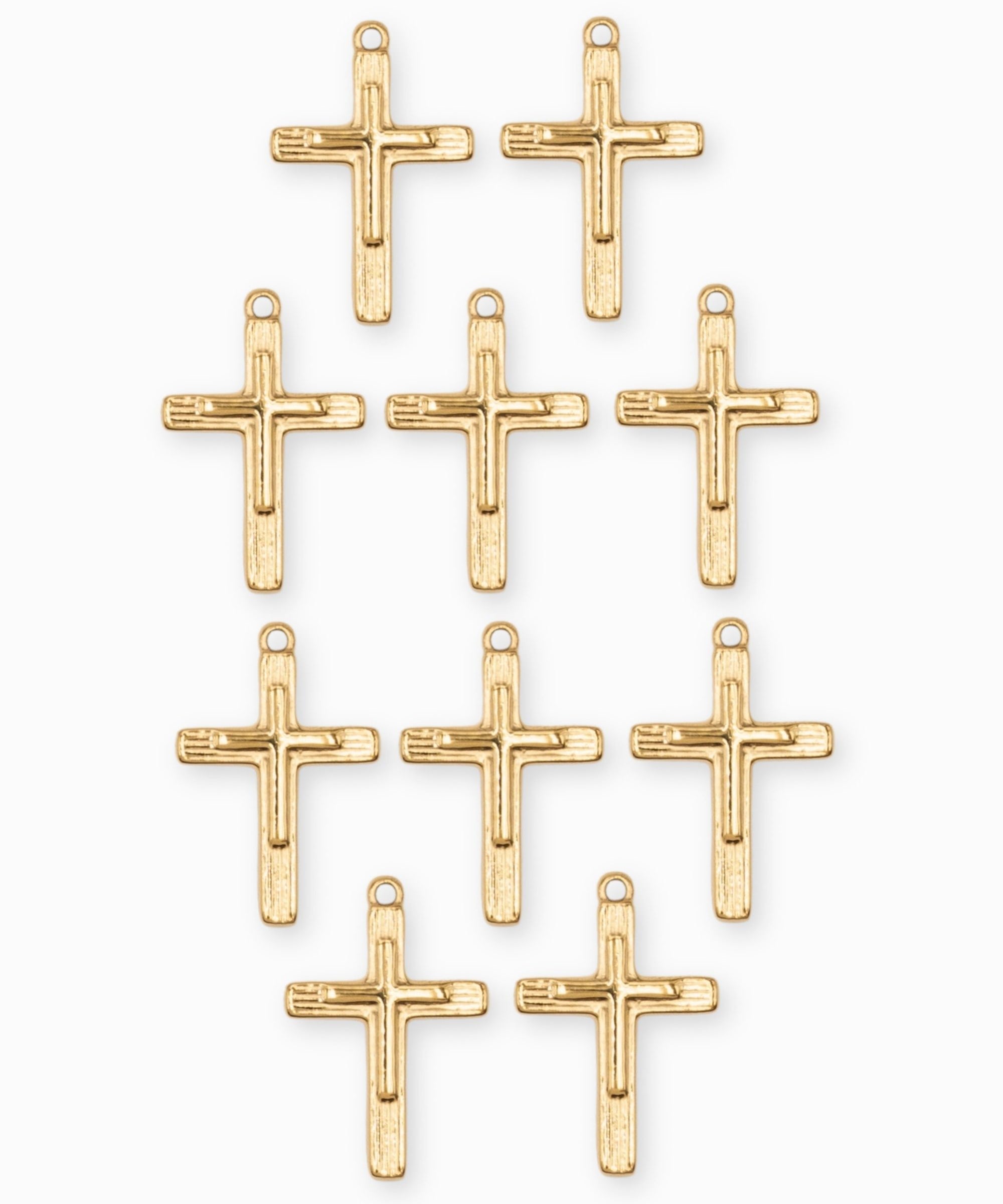 Pendentif double croix 17.50x13mm