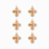 Pendentif croix arrondie 13x12mm
