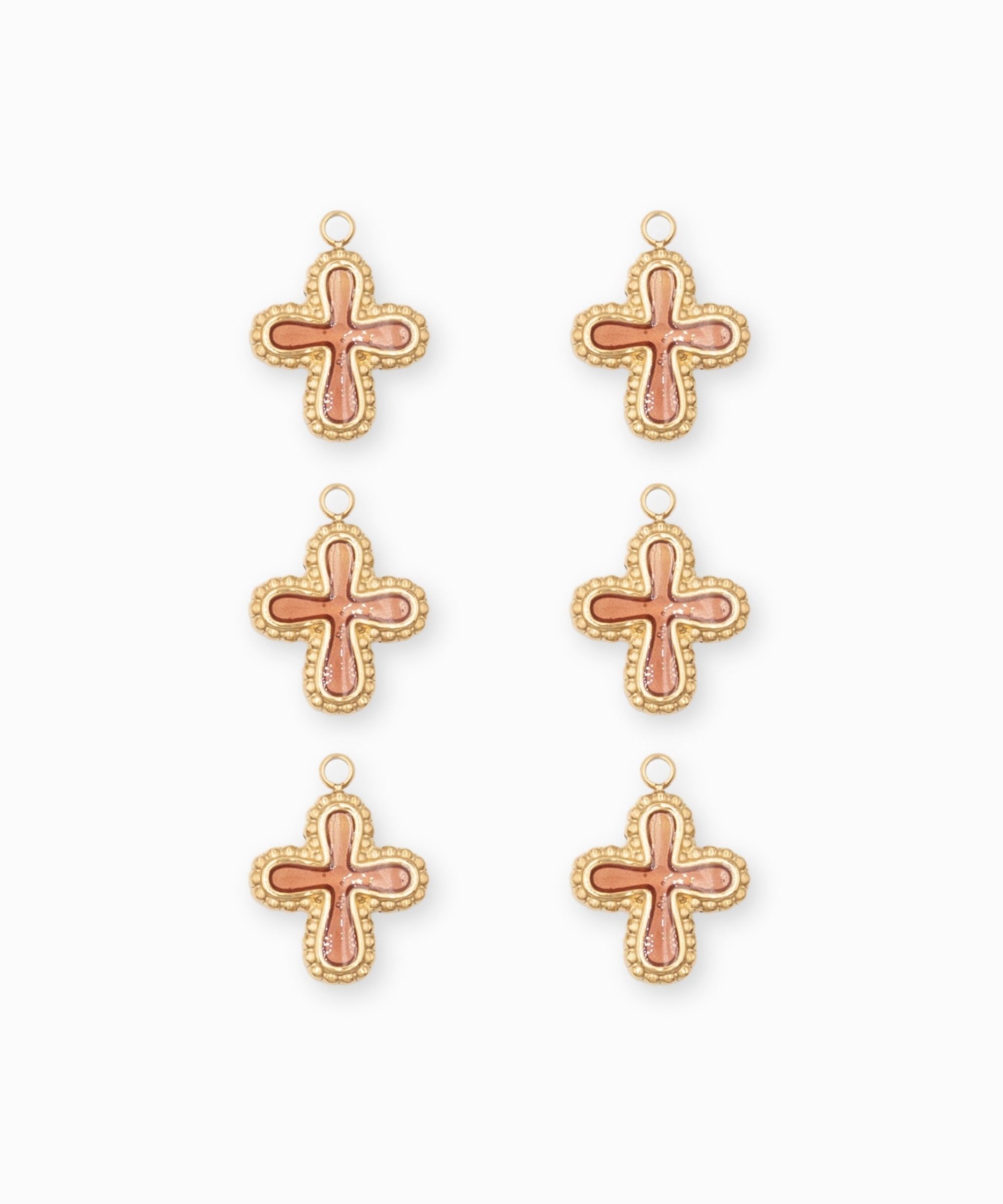Pendentif croix arrondie 13x12mm