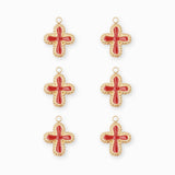 Pendentif croix arrondie 13x12mm