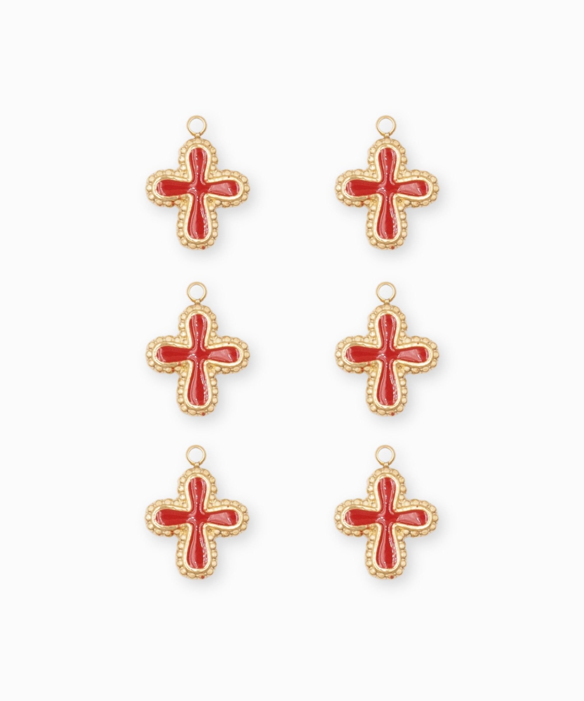 Pendentif croix arrondie 13x12mm
