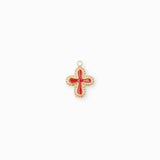 Pendentif croix arrondie 13x12mm
