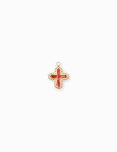 Pendentif croix arrondie 13x12mm