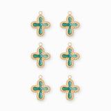 Pendentif croix arrondie 13x12mm